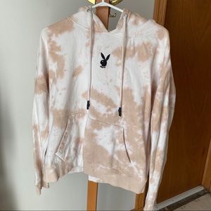 Missguided X PlayBoy Oversized Tie-Dye Hoodie